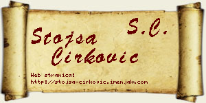 Stojša Ćirković vizit kartica